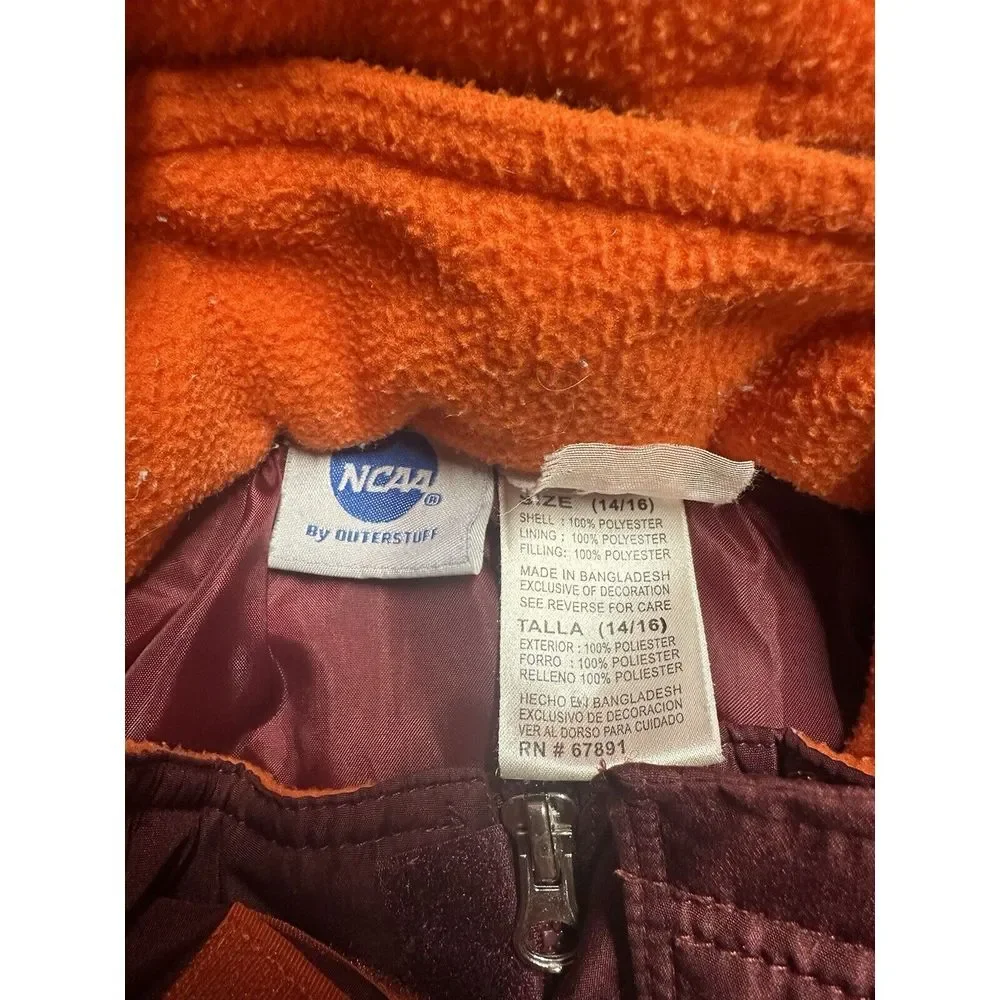 NCAA Outerstuff Virginia Tech Hokies Hooded Puffer Coat Jacket‎ YOUTH Size 14/16